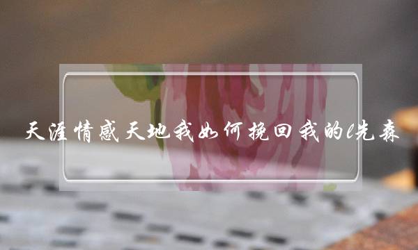 天涯情感天地我如何挽回我的l先森