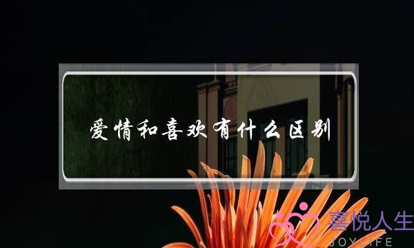 爱情和喜欢有什么区别 爱情和喜欢有什么区别